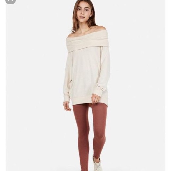Express One Eleven Cowl Neck Tunic Sweatshirt - Picture 1 of 4